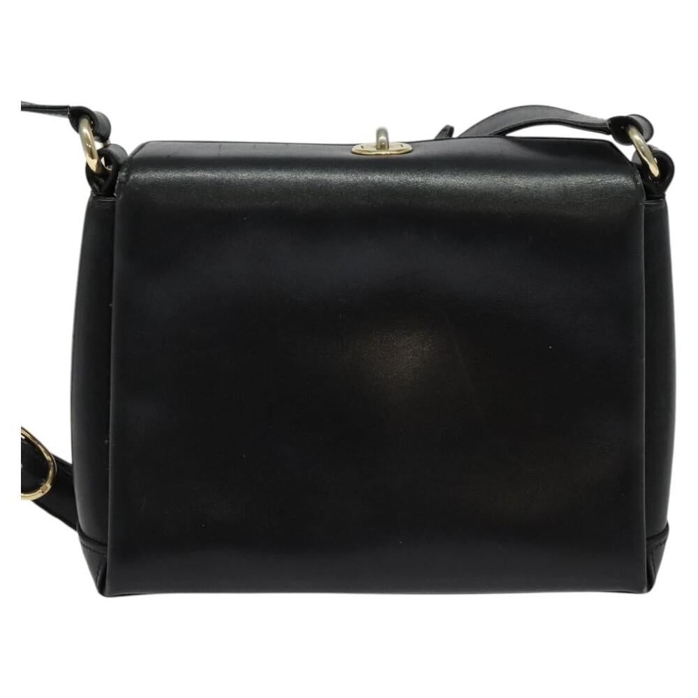 GUCCI Shoulder Bag Leather Black Gold - Picture 3 of 16